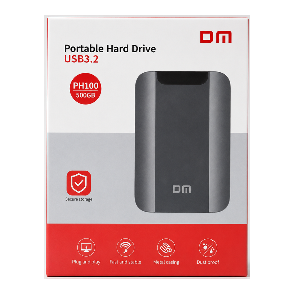 500GB DM, PH100 Portable Disk Drive