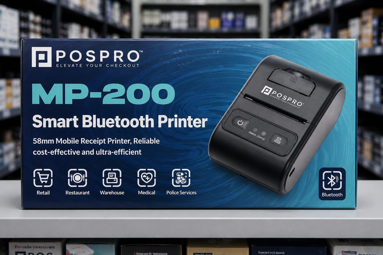 Pospro MP-200<br/>Thermal Receipt Printer<br/>( Bluetooth)