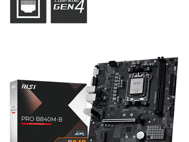 MSI Pro B840M-B DDR5 Gaming Motherboard