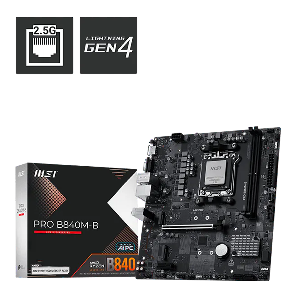 MSI Pro B840M-B DDR5 Gaming Motherboard