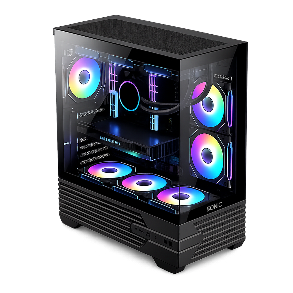 Sonic K10 Gaming Computer Casing (Black)