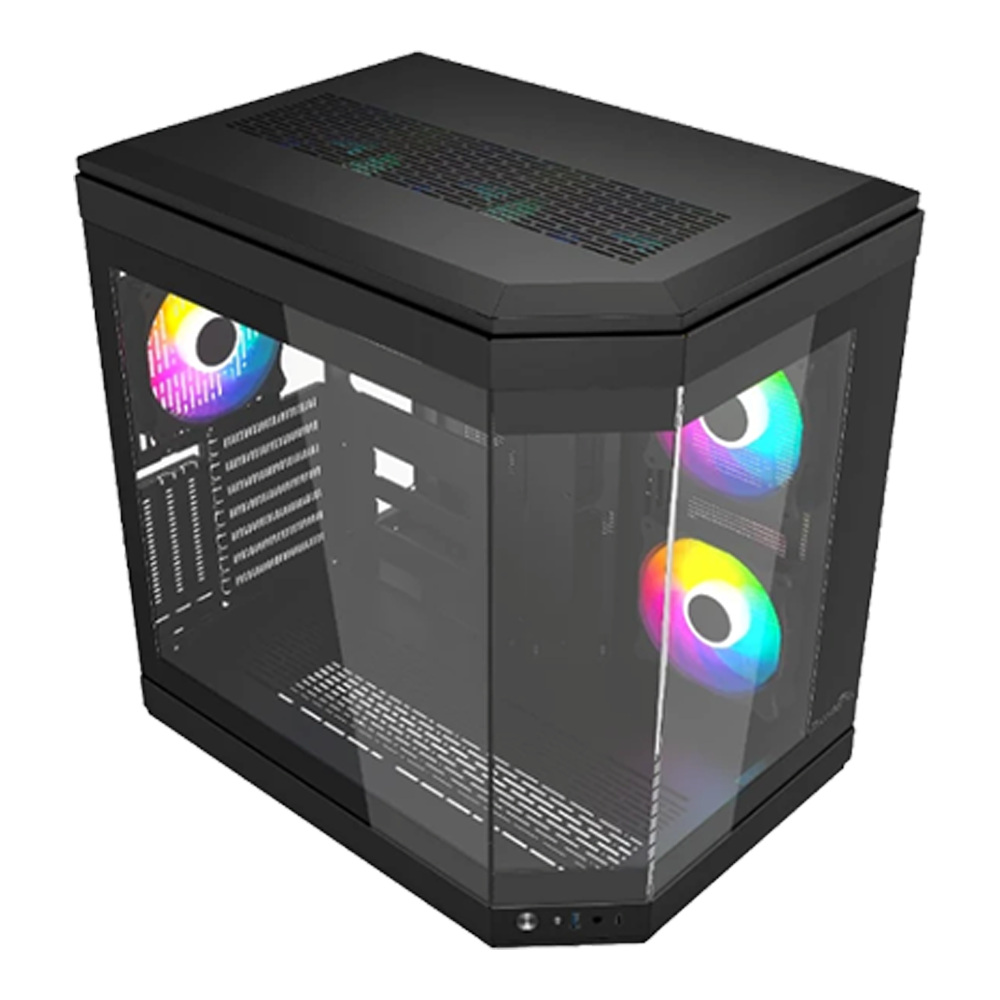 Thunder Carbon TGC-639B ATX Gaming Case - Black - Image 4