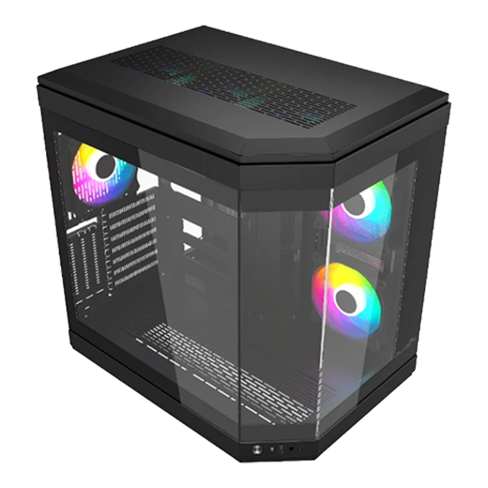 Thunder Carbon TGC-639B ATX Gaming Case - Black - Image 4
