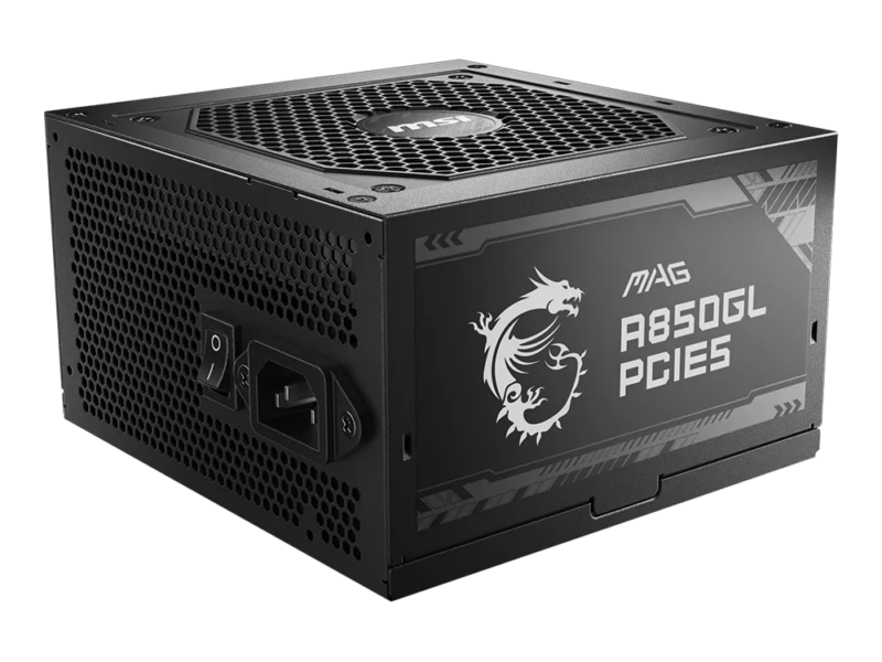 850w MSI MAG A850GL PCIE5 Power Supply 80+ (Gold)