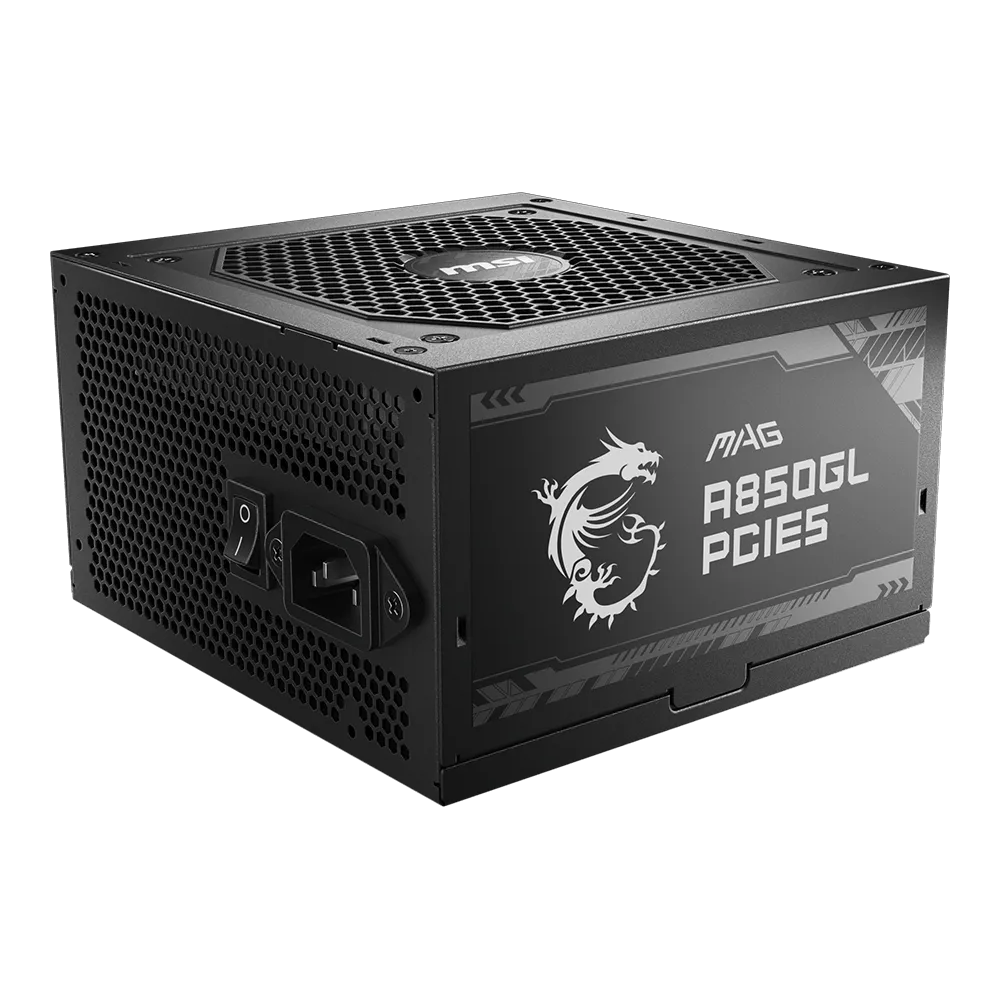 850w MSI MAG A850GL PCIE5 Power Supply 80+ (Gold)