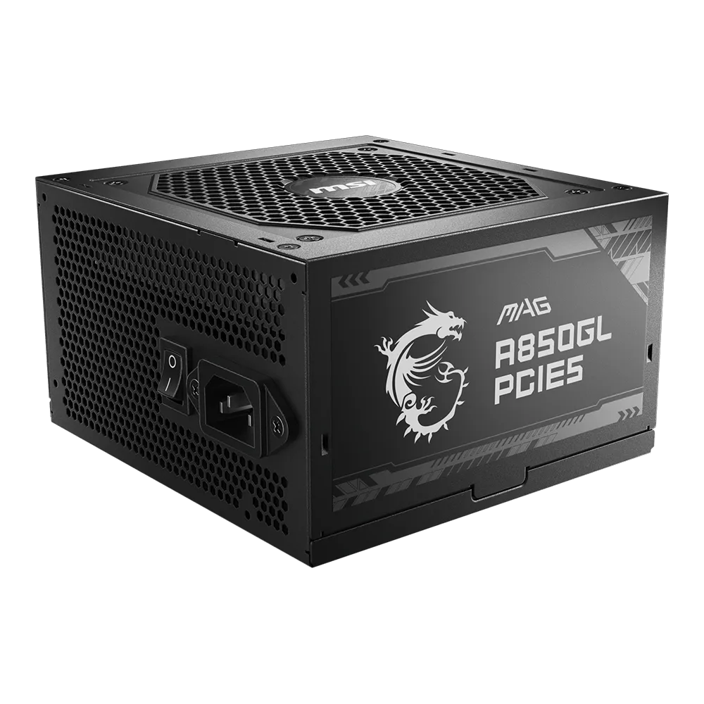 850w MSI MAG A850GL PCIE5 Power Supply 80+ (Gold)