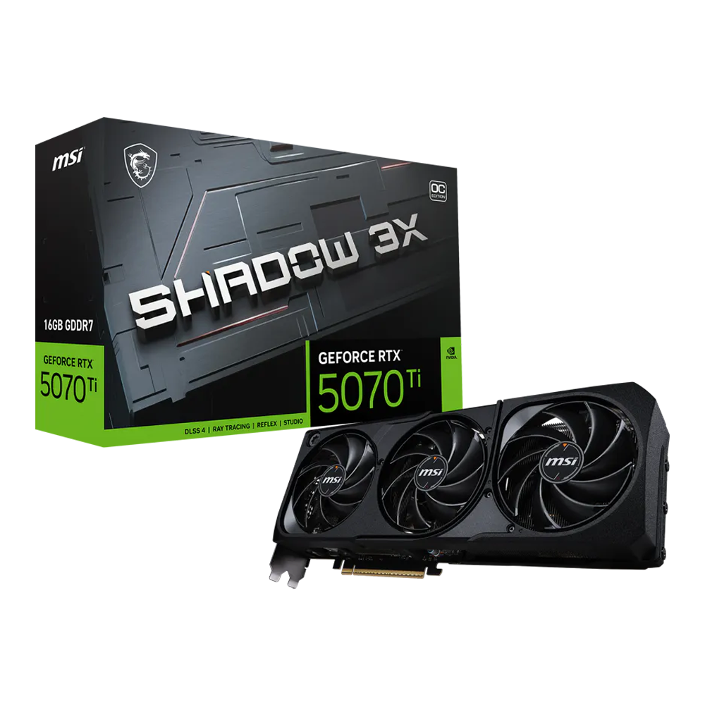 16GB MSI GeForce RTX 5070 TI SHADOW 3X 16G OC Graphics Card