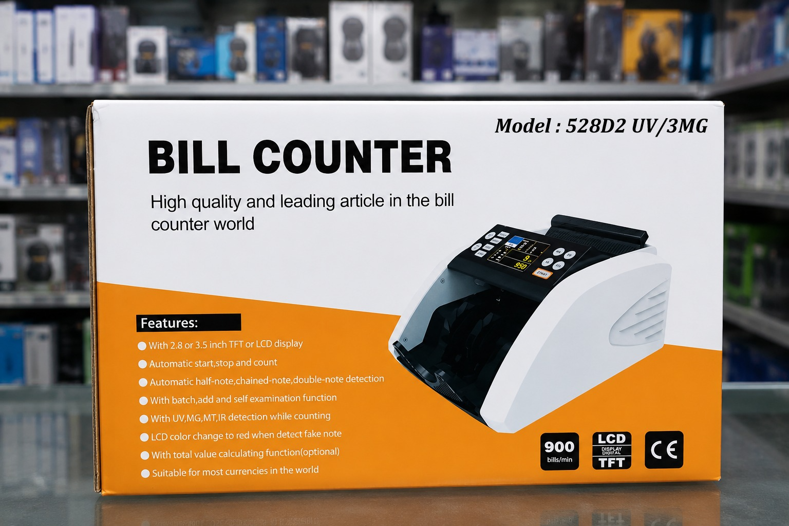 528D2 UV/3MG<br/>Cash Couting Machine<br/>Fake Note Detection