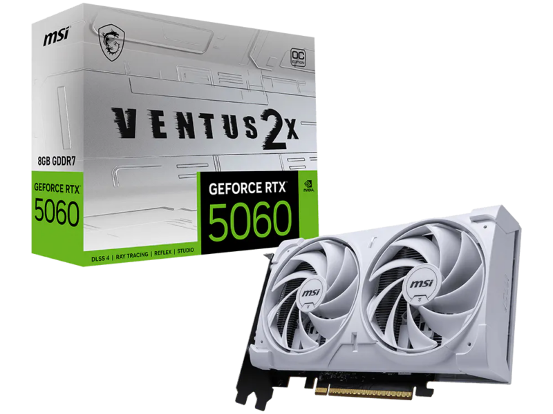 8GB MSI GeForce RTX™ 5060 8G VENTUS White 2X OC Graphics Card