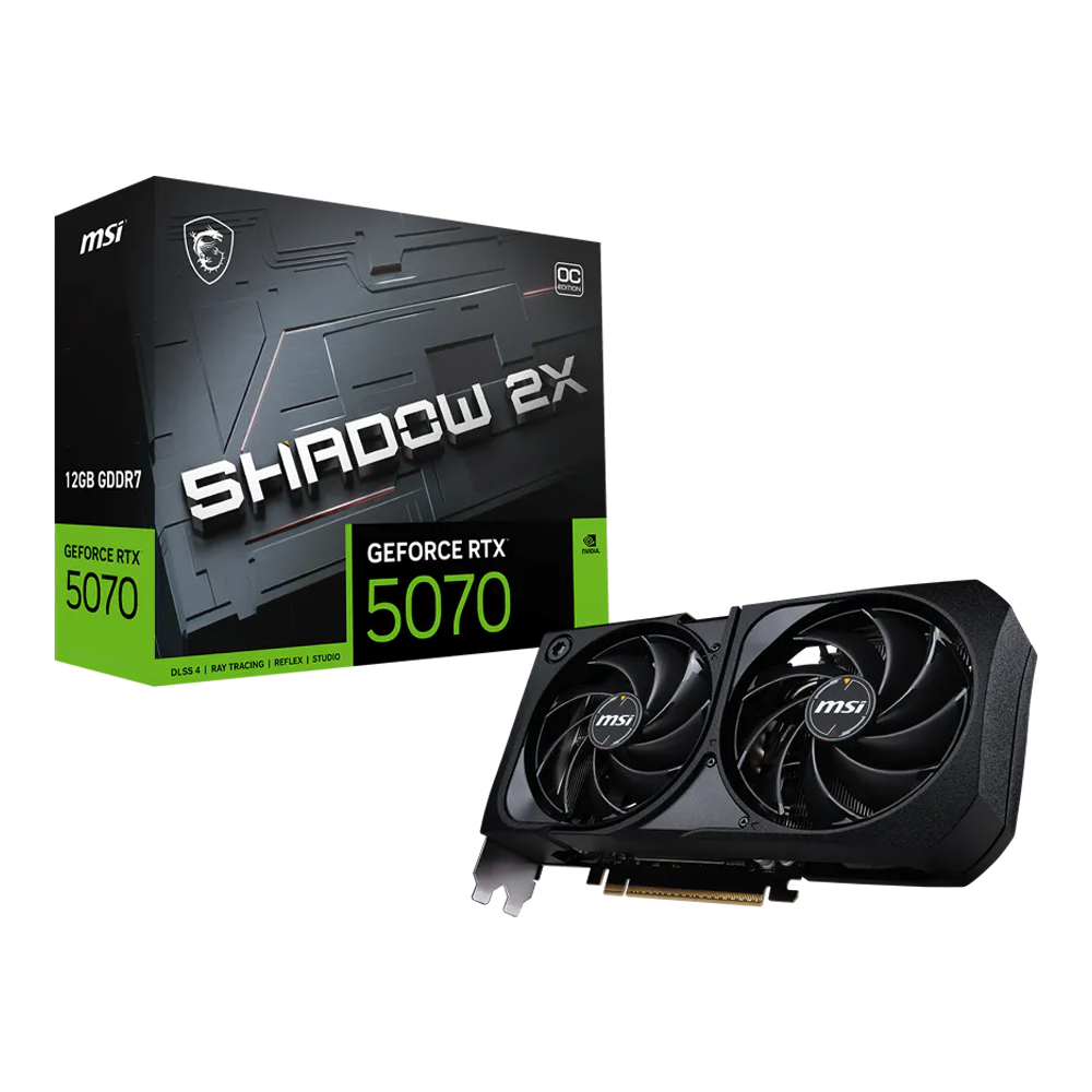 12GB MSI GeForce RTX 5070 SHADOW 2X 12G OC Graphics Card