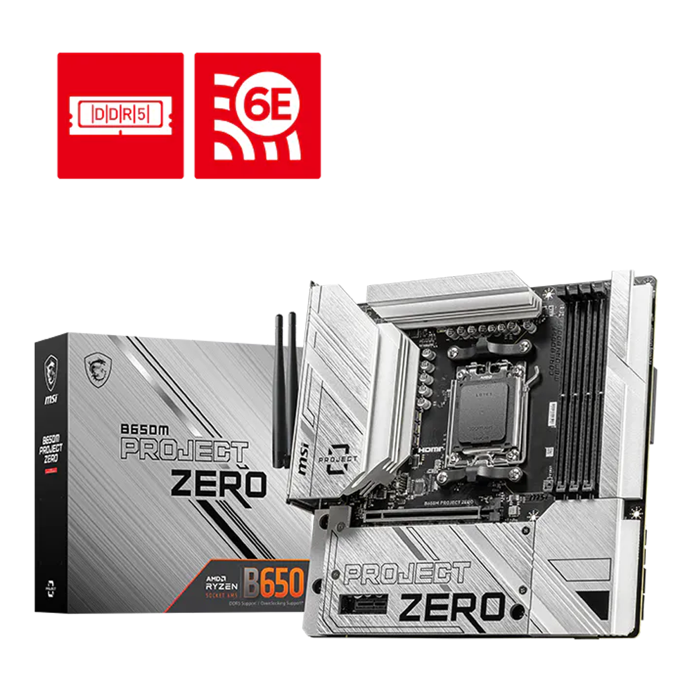 MSI B650M Project Zero, AMD AM5 Motherboard (DDR5)
