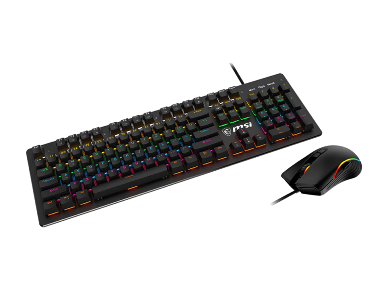 MSI Forge GK300 – Blue Switches Wired Gaming Combo Keyboard & Mouse (Black) - image 2