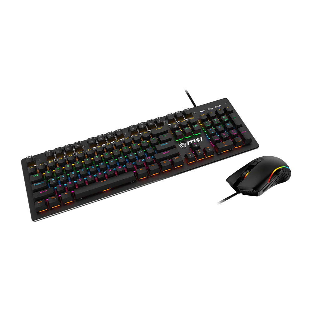 MSI Forge GK300 - Blue Switches Wired Gaming Combo Keyboard & Mouse (Black) - Image 2