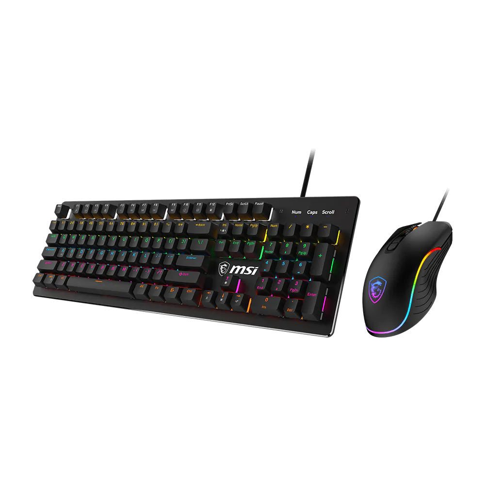 MSI Forge GK300 - Blue Switches Wired Gaming Combo Keyboard & Mouse (Black) - Image 3