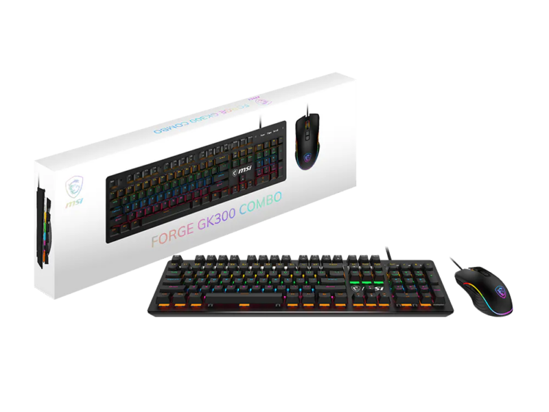 MSI Forge GK300 – Blue Switches Wired Gaming Combo Keyboard & Mouse (Black) - image 5