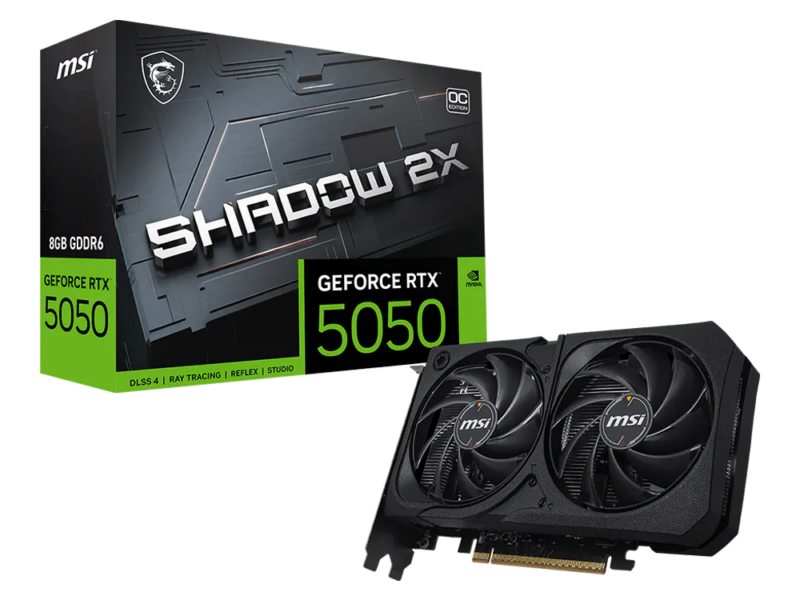 8GB MSI GeForce RTX 5050 SHADOW 2X 8G OC Graphics Card