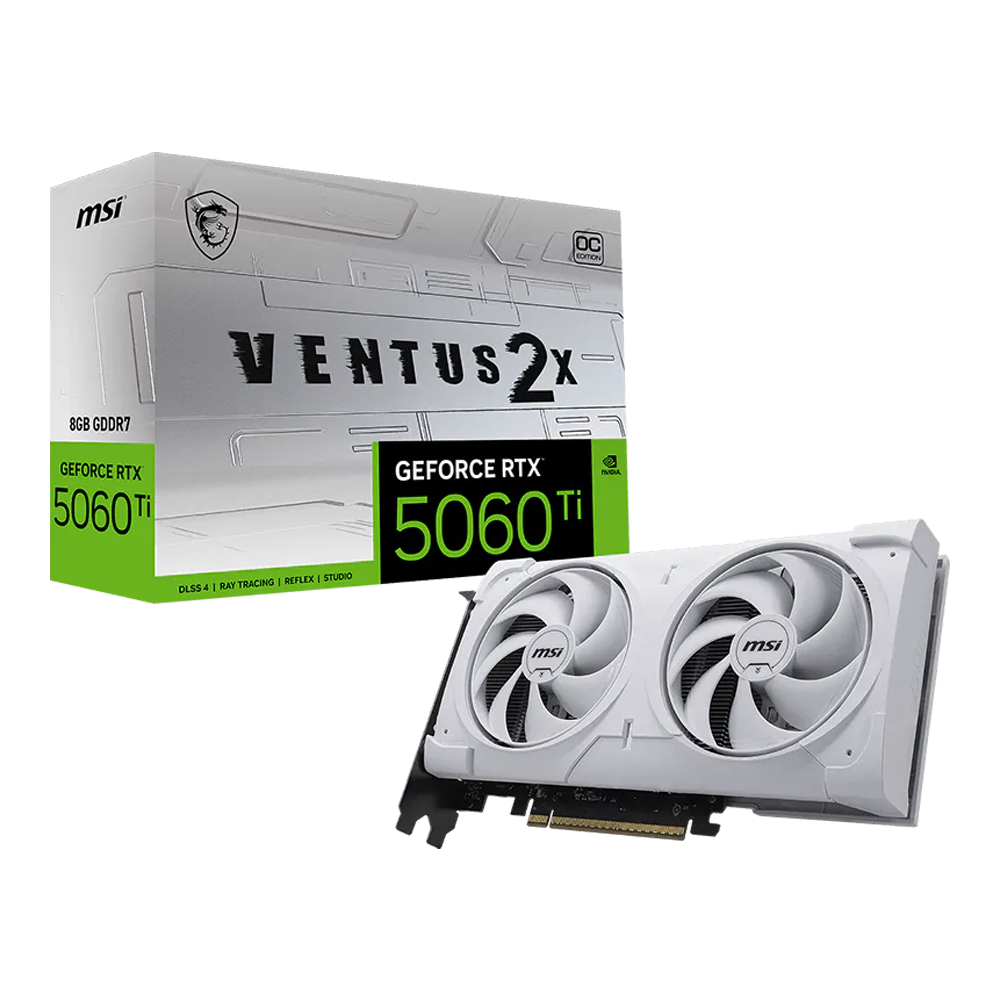 8GB MSI GeForce RTX™ 5060 Ti 8G VENTUS 2X OC White Plus Graphics Card