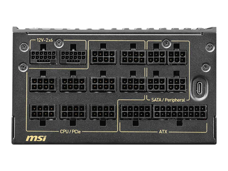 1600w MSI MEG Ai1600T PCIE5 Power Supply 80+ (Titanium) - image 2