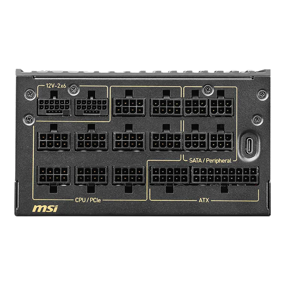 1600w MSI MEG Ai1600T PCIE5 Power Supply 80+ (Titanium) - Image 2