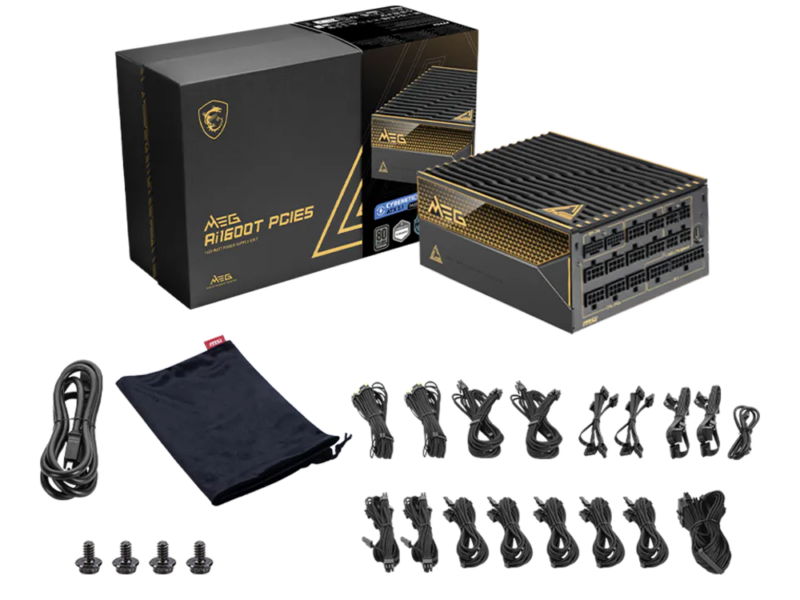 1600w MSI MEG Ai1600T PCIE5 Power Supply 80+ (Titanium) - image 5