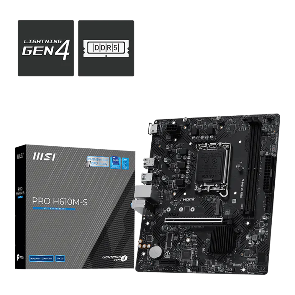 Asus Pro H610M-S Motherboard (DDR5)