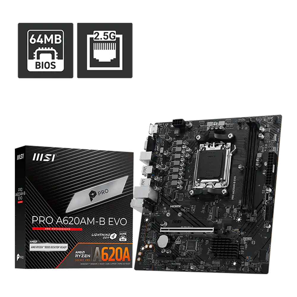MSI Pro A620AM-B EVO Motherboard (DDR5)