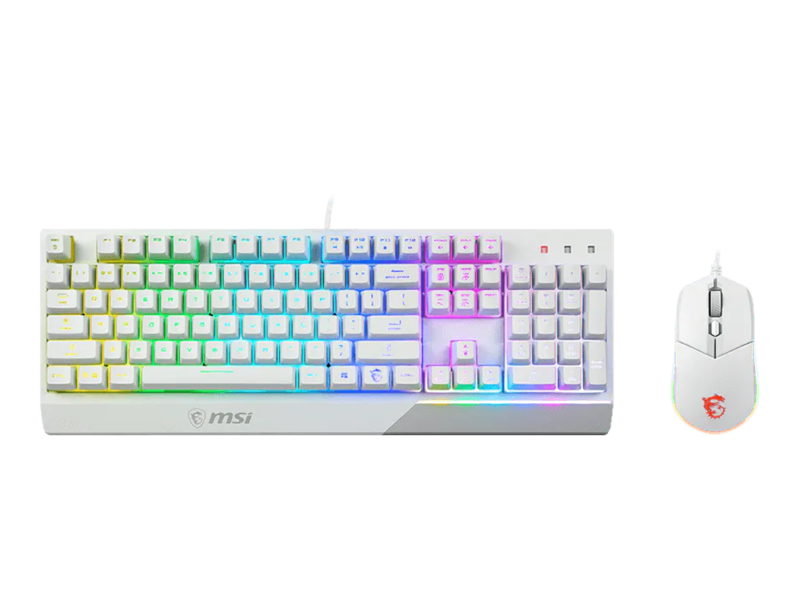 MSI Vigor GK30 Wired Gaming Combo Keyboard & Mouse (White)