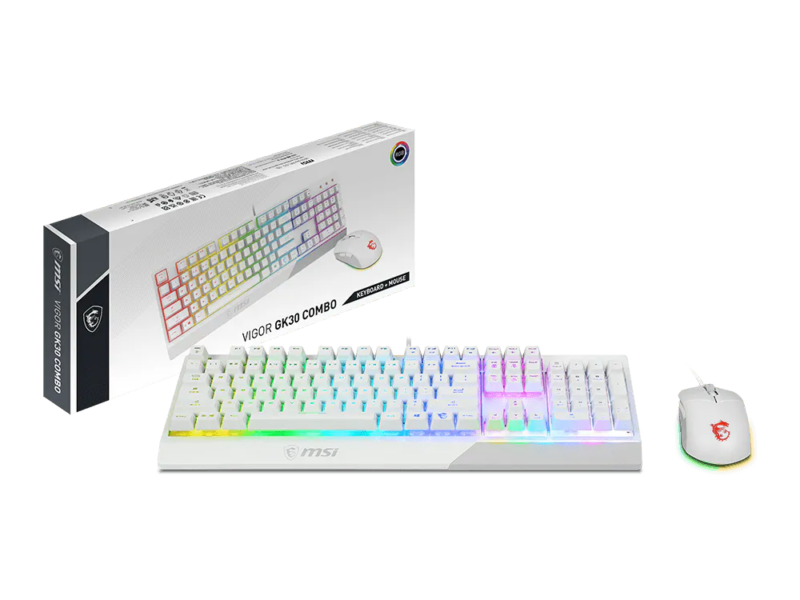 MSI Vigor GK30 Wired Gaming Combo Keyboard & Mouse (White) - image 2