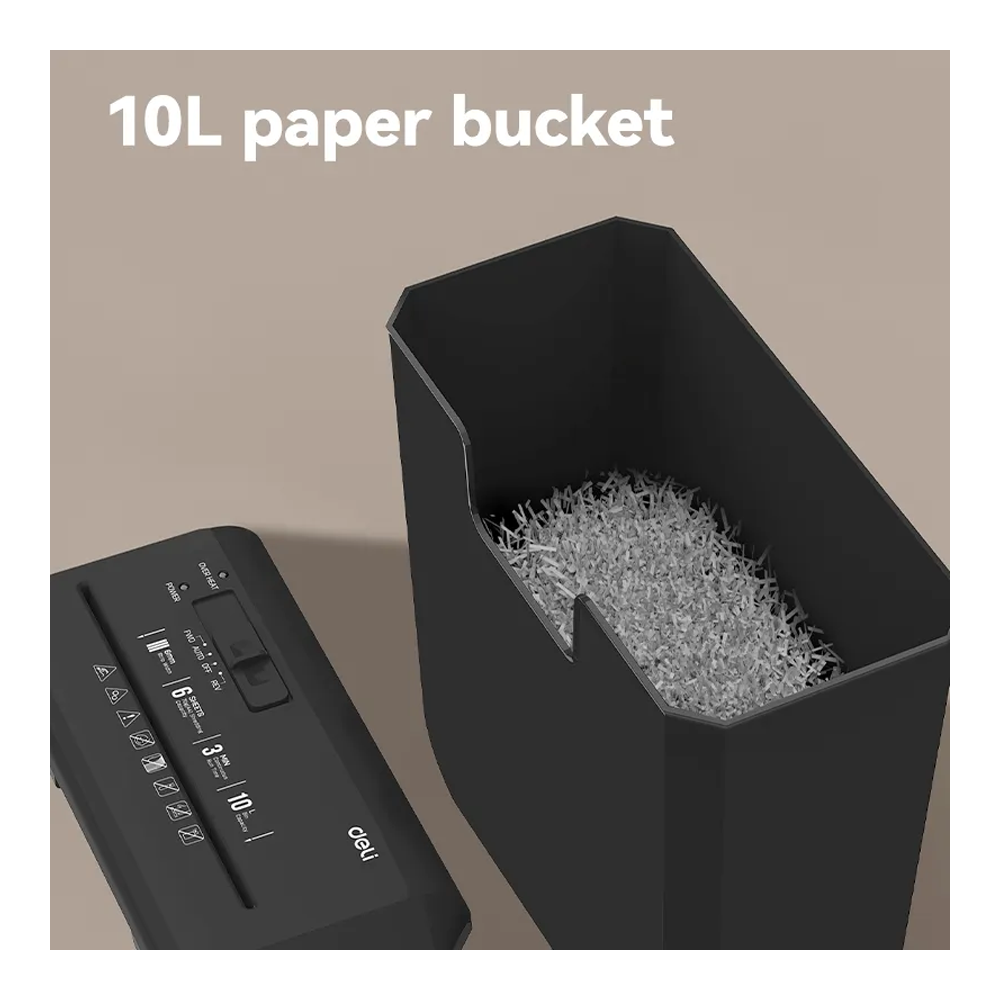 Paper Shredder Deli-ET103SC (Strip Cut) - Image 3