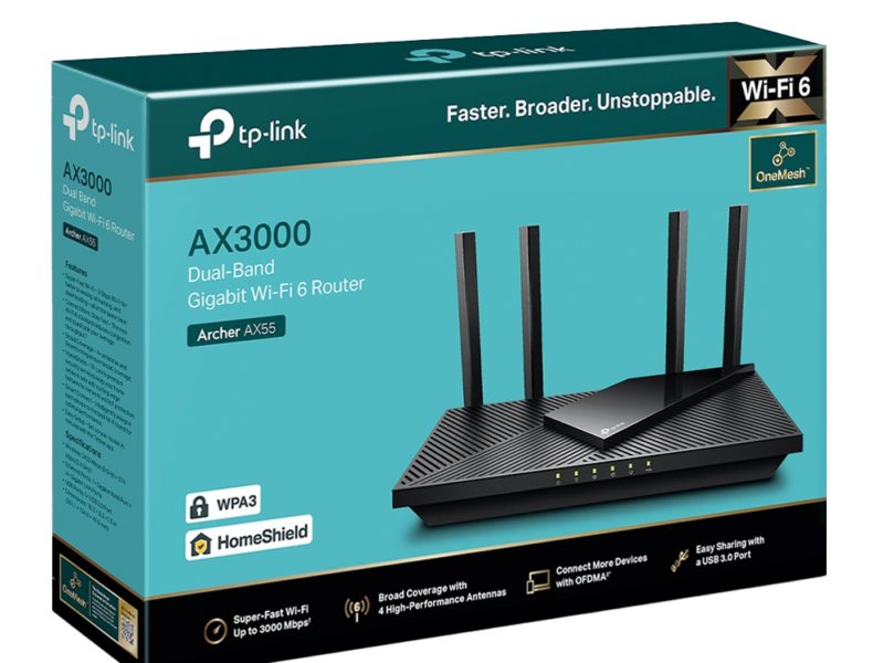 Tp-Link Archer AX55, AX3000 Dual Band Gigabit Wi-Fi 6 Router