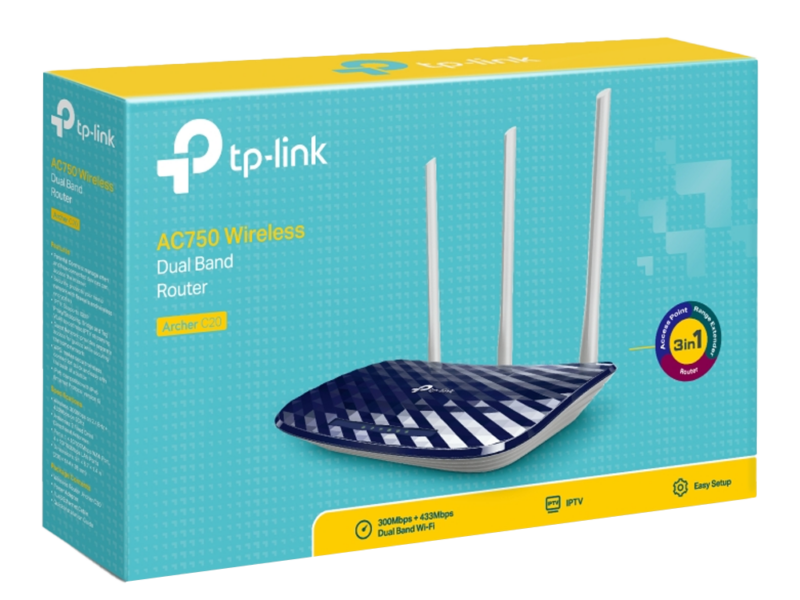 Tp-Link Archer C20, AC750 Wireless Dual Band Router