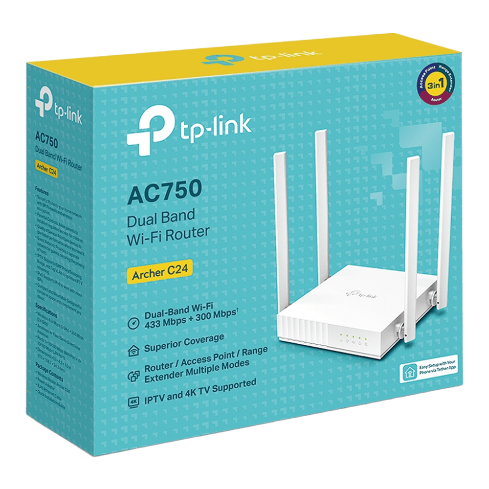 Tp-Link Archer C24, AC750 Wireless Dual Band Router