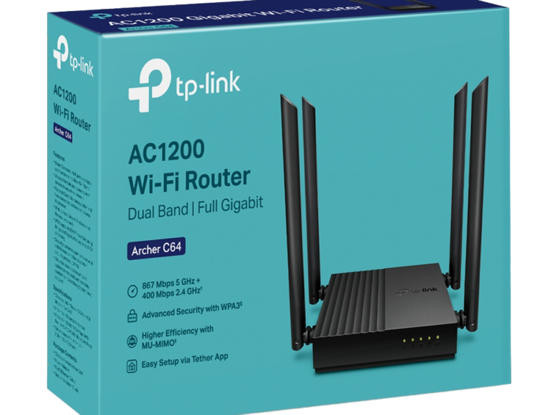 Tp-Link Archer C64, AC1200 Wireless MU-MIMO Gigabit Router