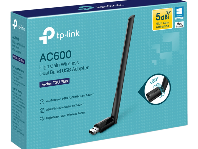 Tp-Link Archer T2U Plus – AC600 High Gain Wireless Dual Band USB Adapter