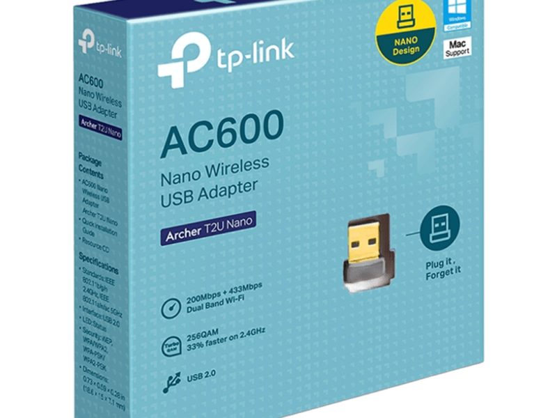 Tp-Link Archer T2U Nano – AC600 Wireless USB Adapter