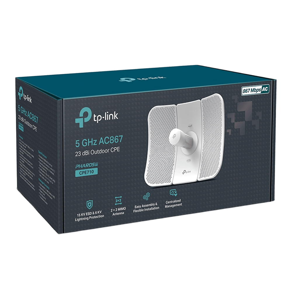 TP-Link CPE710 5GHz AC 867Mbps 23dBi Outdoor CPE