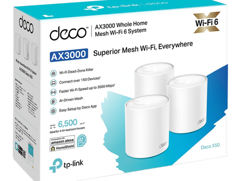 TP-Link Deco X50 AX3000 Whole Home Mesh Wi-Fi 6 System (3-Pack)