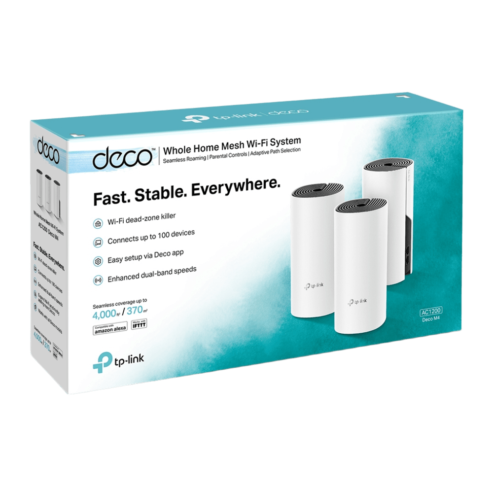 TP-Link Deco M4 (3-pack) AC1200 Whole Home Mesh Wi-Fi System