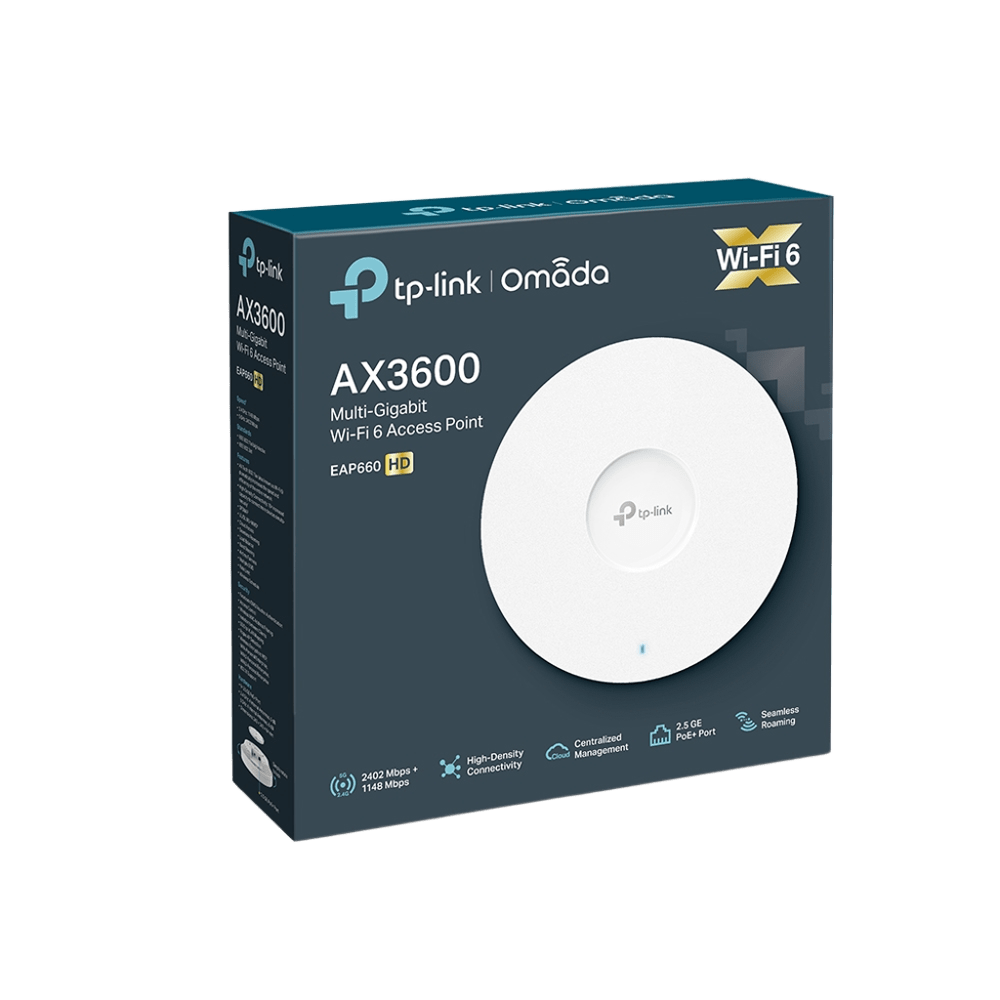 TP-Link EAP660 HD AX3600 Wireless Dual Band Multi-Gigabit Ceiling Mount Access Point
