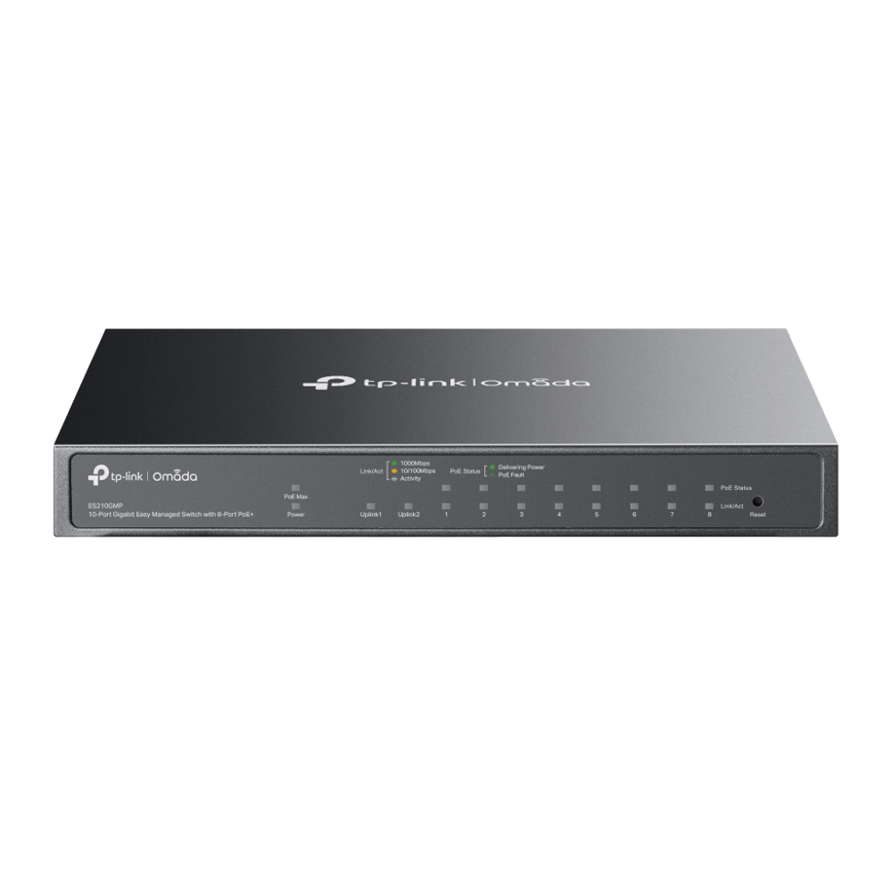 TP-Link ES210GMP Omada 10-Port Gigabit Easy Managed Switch with 8-Port PoE+
