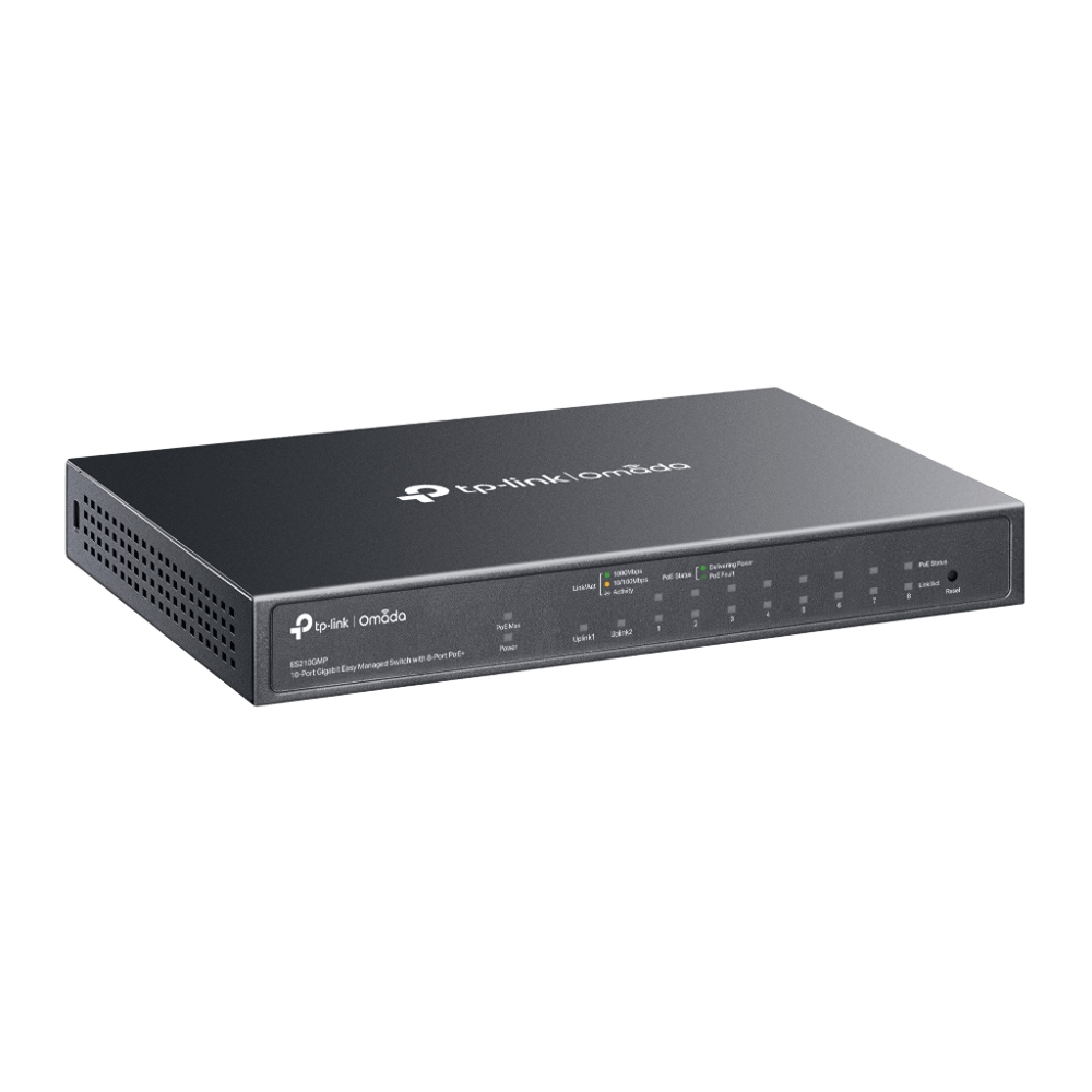 TP-Link ES210GMP Omada 10-Port Gigabit Easy Managed Switch with 8-Port PoE+ - Image 4