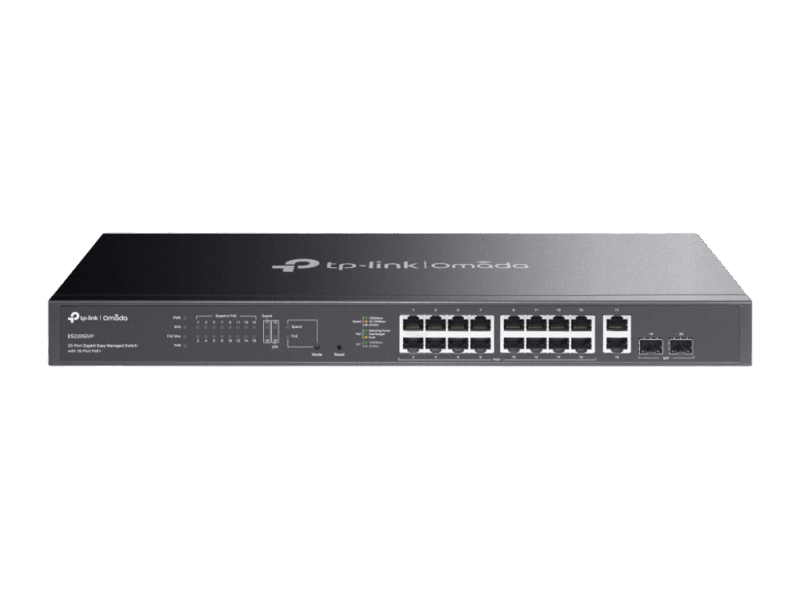 TP-Link ES220GMP Omada 20-Port Gigabit Easy Managed Switch with 16-Port PoE+