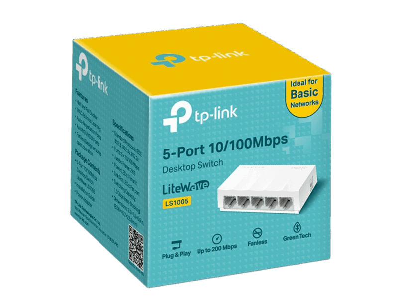 TP-Link LS1005 5-Port 10/100Mbps Desktop Switch