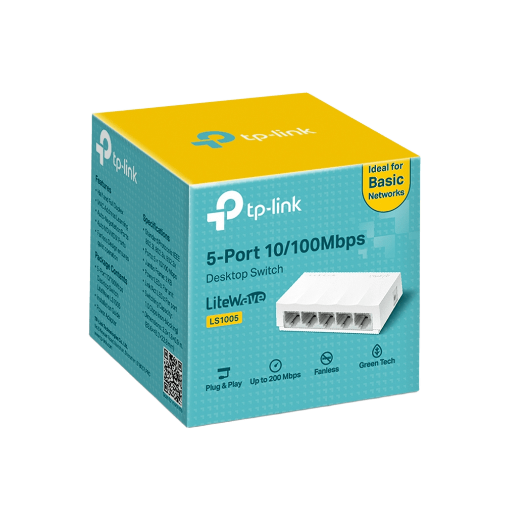 TP-Link LS1005 5-Port 10/100Mbps Desktop Switch