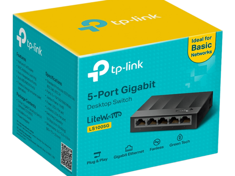 TP-Link LS1005G 5-Port 10/100/1000Mbps Desktop Switch - image 1