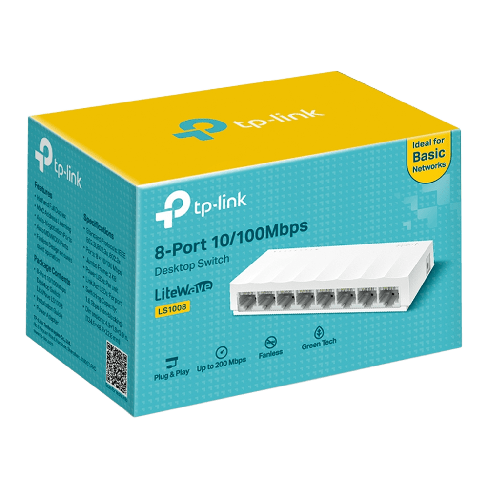 TP-Link LS1008 8-Port 10/100Mbps Desktop Switch