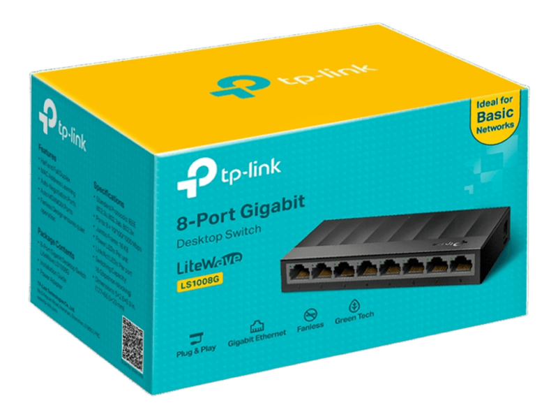 TP-Link LS1008G 8-Port 10/100/1000Mbps Desktop Switch
