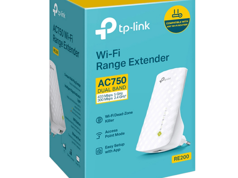 TP-Link RE200, AC750 Mesh Wi-Fi Range Extender