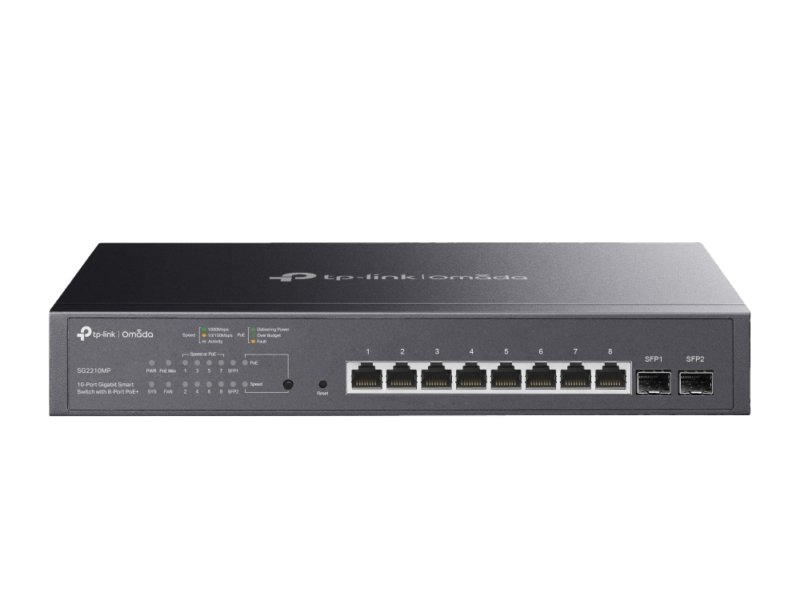 TP-Link SG2210MP Omada 10-Port Gigabit Smart Switch with 8-Port PoE+