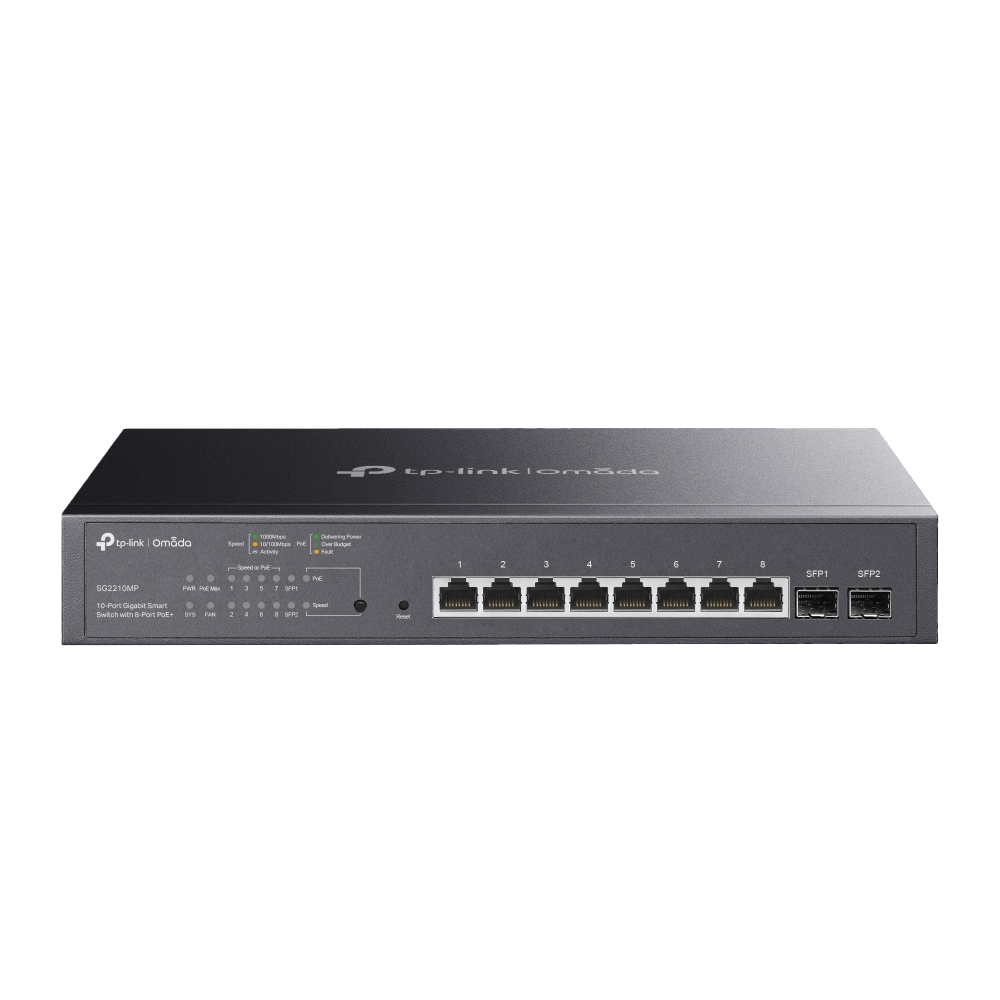 TP-Link SG2210MP Omada 10-Port Gigabit Smart Switch with 8-Port PoE+